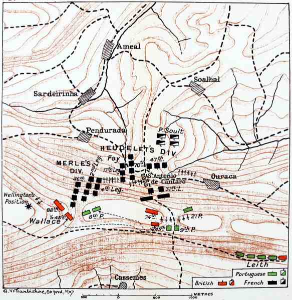 Map of Reynier’s attack at Bussaco