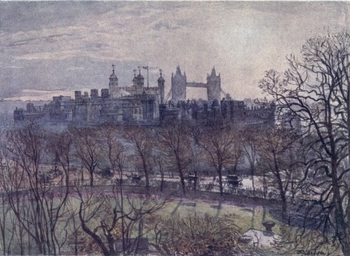 Image unavailable: THE TOWER AND TOWER HILL, SHOWING SITE OF THE SCAFFOLD,
IN THE GARDEN