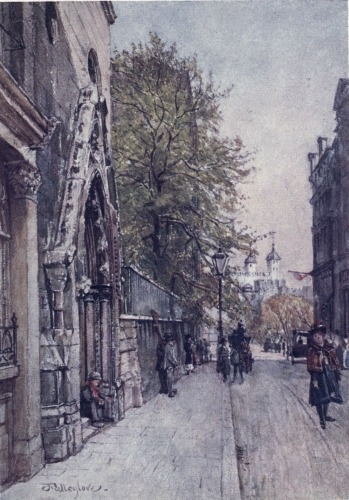 Image unavailable: THE TOWER FROM GREAT TOWER STREET (SOUTH PORCH OF
ALLHALLOWS BARKING)