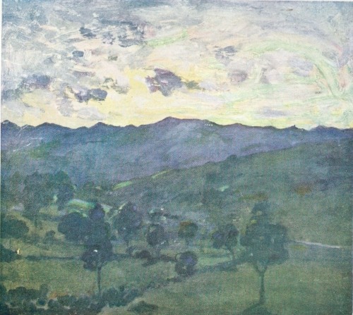 Image unavailable: SUNSET OVER THE HILLS