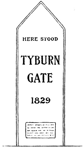 here stood tyburn gate 1829