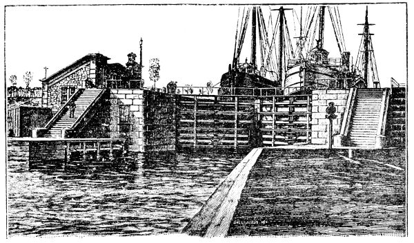 Photo Merchants Quay Newry Ships & Homes on Canal ca 1874