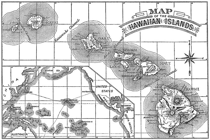 MAP of the HAWAIIAN ISLANDS
