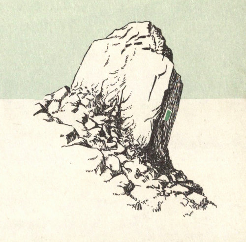 Slanting boulder