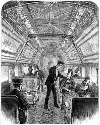 OVERLAND BY RAIL IN A PULLMAN CAR.