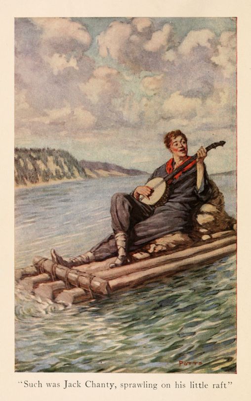 "Such was Jack Chanty, sprawling on his little raft"
