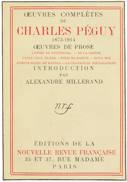 œuvres complètes de Charles Péguy