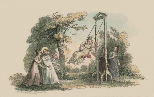 Illustration: Girl on a swing