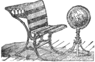bench and globe