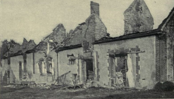 French Houses Burned By Germans