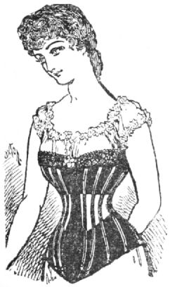 A lady waering a corset