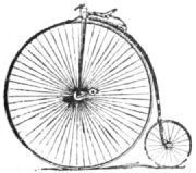 A penny farthing bicycle