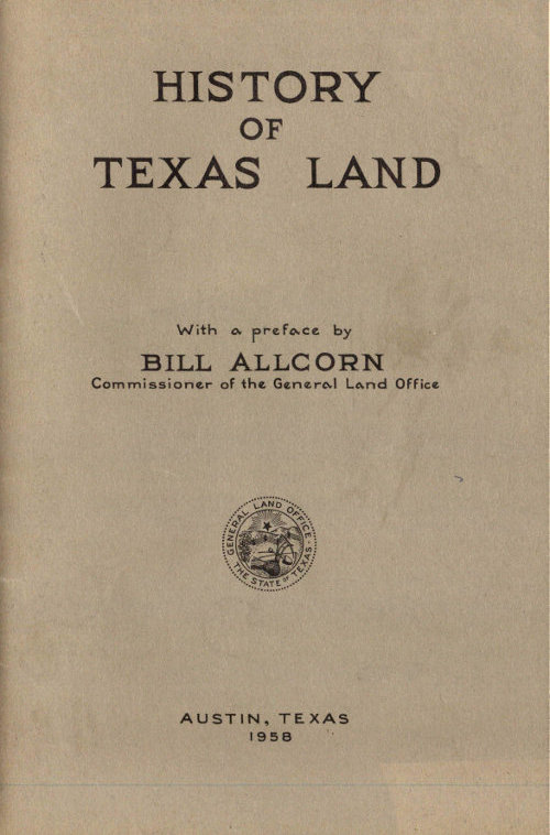 History of Texas Land