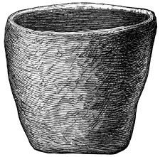Fig. 52.—Urn of Steatitic Stone from Cist No. 1, at Orem’s Fancy, Stronsay (17 inches high).