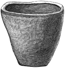 Fig. 53.—Large Steatite Urn, found at Stennis, Orkney (20 inches high).
