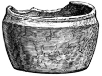 Fig. 57.—Urn of Steatite, found in Fair Isle (4 inches high).