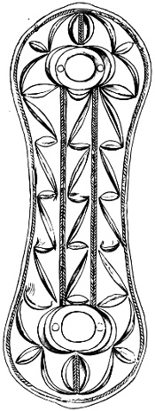 Fig. 120.—Plan of Ornamentation of Bronze Armlet found at Auchenbadie, Banffshire.