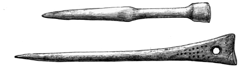 Fig. 226.—Bone Pins from Broch of Burrian (actual size).