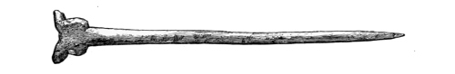 Fig. 227.—Crutch-headed Bone Pin from Broch of Burrian (actual size).
