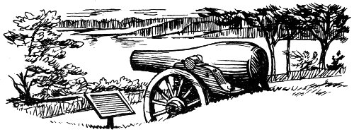 Cannon overlooking the river.