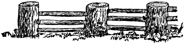 fence using logs as posts