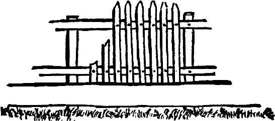 fence section with common pickets