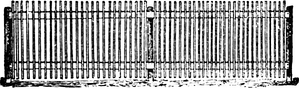 fence with thin pickets