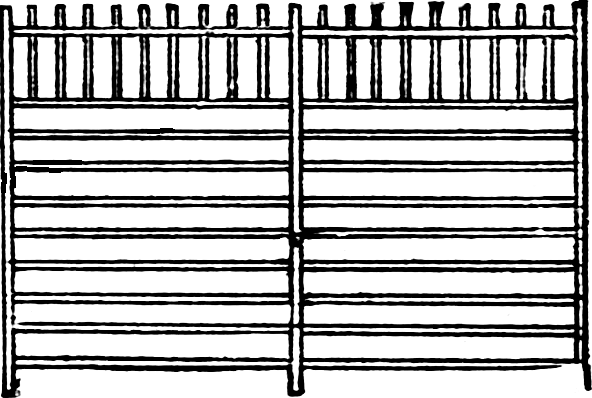 fence with horizontal laths