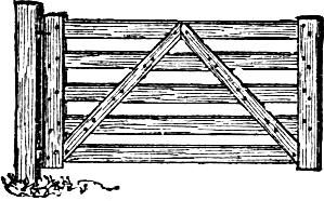 gate with two braces