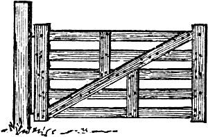 gate with upward brace and 2 vertical supports