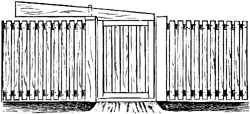 wooden picket gate