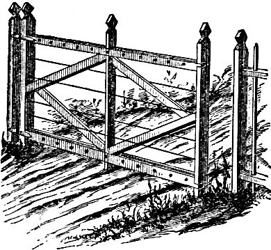wood and wire gate