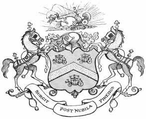 Crest with horses and shield
