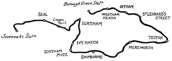 Map—Borough Green Statn. to Sevenoaks Statn.