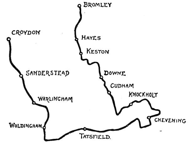 Map—BROMLEY to CROYDON