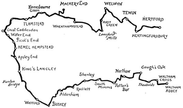 Map—HERTFORD to WALTHAM ABBEY