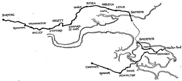 Map—BARKING to CHATHAM