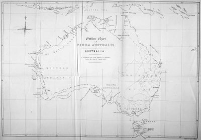  Outline Chart of TERRA AUSTRALIS or AUSTRALIA.
