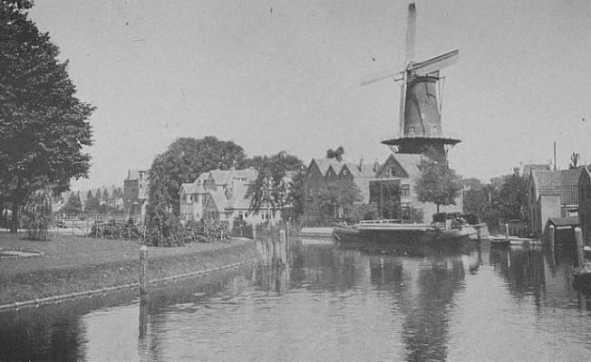 Two windmills Holland 1890s vintage style photograph Vintage style photo proc d