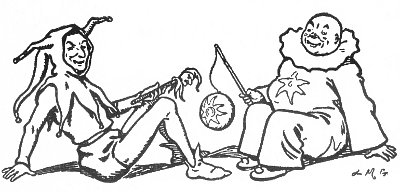 [Illustration: Jester and clown]