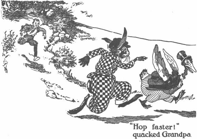 Hop faster! quacked Grandpa