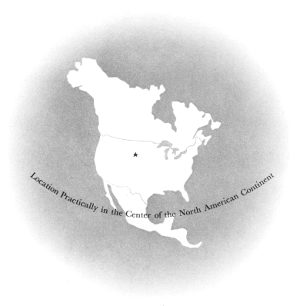 Location practically in the Center of the North American Continent