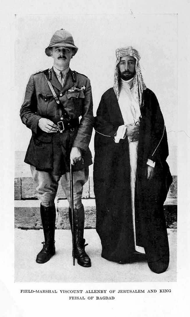 Photograph: FIELD-MARSHAL VISCOUNT ALLENBY OF JERUSALEM
    AND KING FEISAL OF BAGDAD