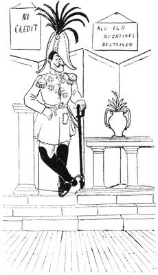 Illustration: Portrait of Sin in a slightly tattered military dress uniform.