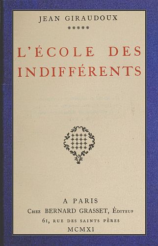The Project Gutenberg eBook of L'école des indifférents, par Jean