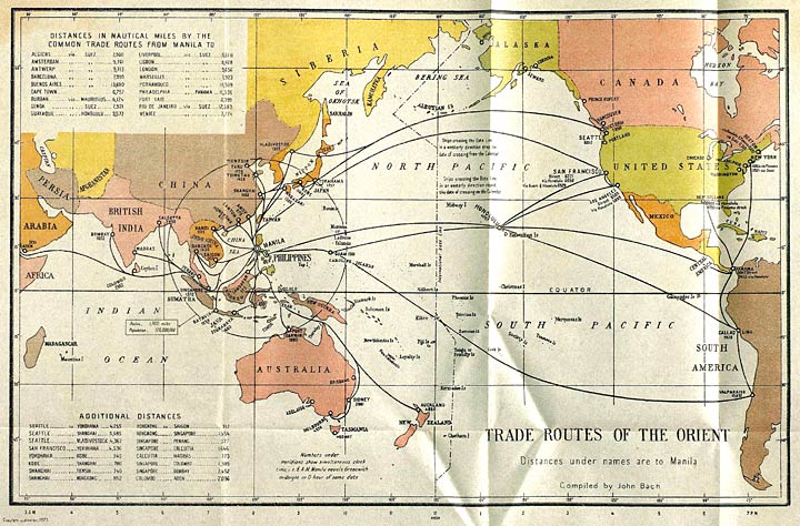 Trade routes of the Philippine Islands