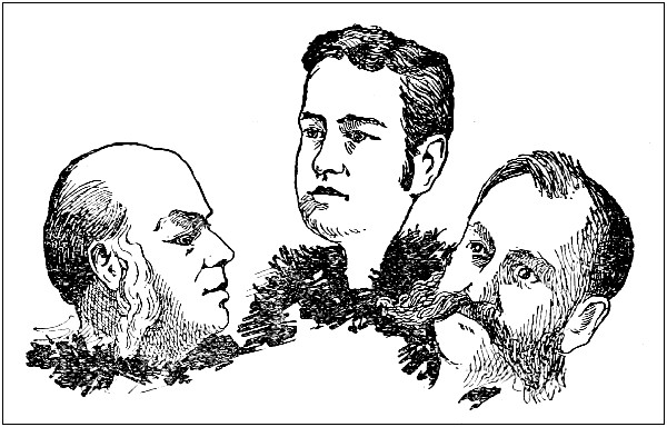 Illustration: PORTRAITS INCLUDING ROLLEFECKERS
AND  BANDERVILTS.