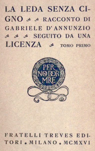 La Leda senza cigno, di Gabriele D'Annunzio