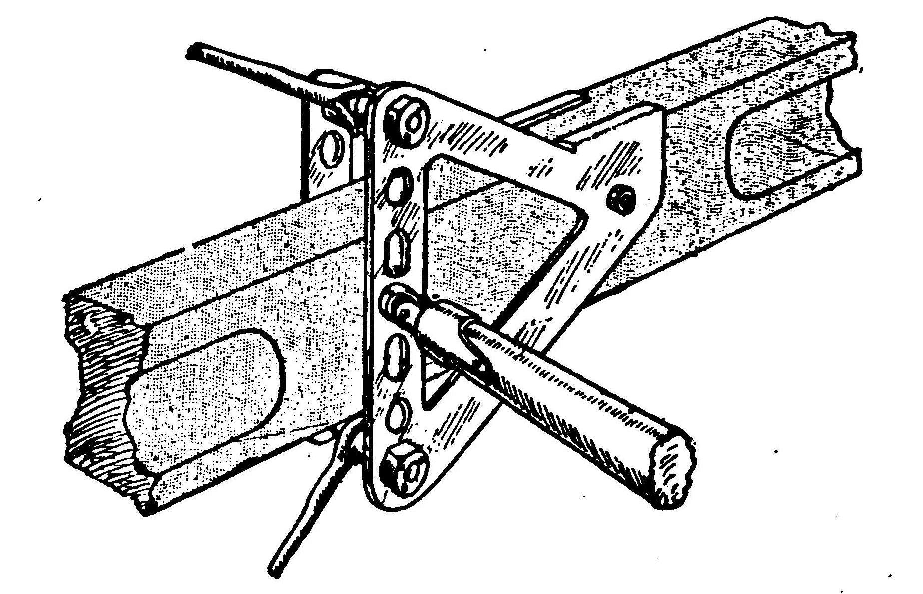 Fig. 14. Plate Connection for Monoplane Stay Wire Connection to Spar.