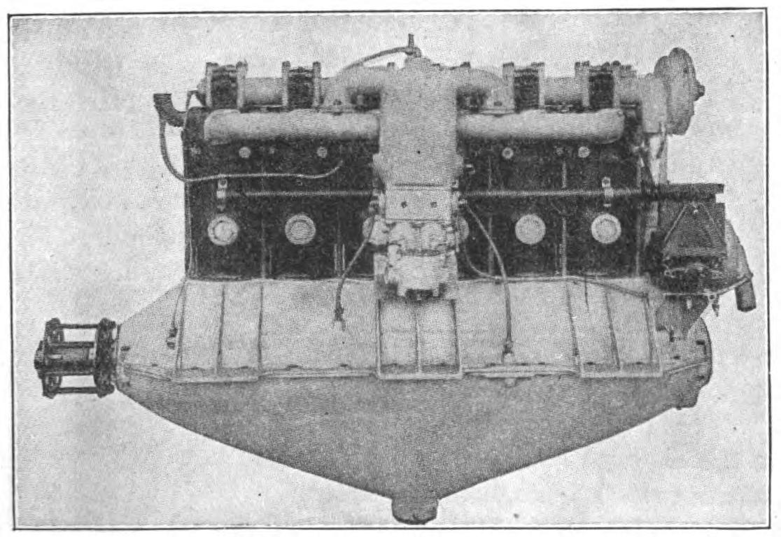 Hall-Scott "Big Six" Aeronautical Motor of the Vertical Water-cooled Type. 125 Horsepower.